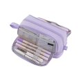 thumbnail image 2 of Matoen Solid Color Pencil Case Large Capacity Four Open Pencil Case Stationery Box for Men and Women Multifunctional Solid Color Pencil Case, 2 of 7