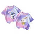 thumbnail image 1 of Jamicy Chemises de Bain pour Filles Cadeau pour Enfants Hauts Mignons pour Filles 2 Pcs Manches Courtes T-Shirts d'Été Mode T-Shirts Graphiques Col Rond Chandail Tee, 1 of 3