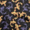 thumbnail image 1 of oneOone Polyester Spandex Black Fabric Asian Japanese Koifish Craft Projects Decor Fabric Printed By The Yard 56 Inch Wide, 1 of 5