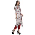 thumbnail image 3 of Moomaya Printed Traditional Clothing Womens Asymmetric Kurti Kurta With Pant Set, 3 of 6