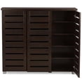 thumbnail image 5 of Bowery Hill Armoire à Chaussures Rectangulaire en Bois Brun Foncé Ventilée Non Assemblée, 5 of 5
