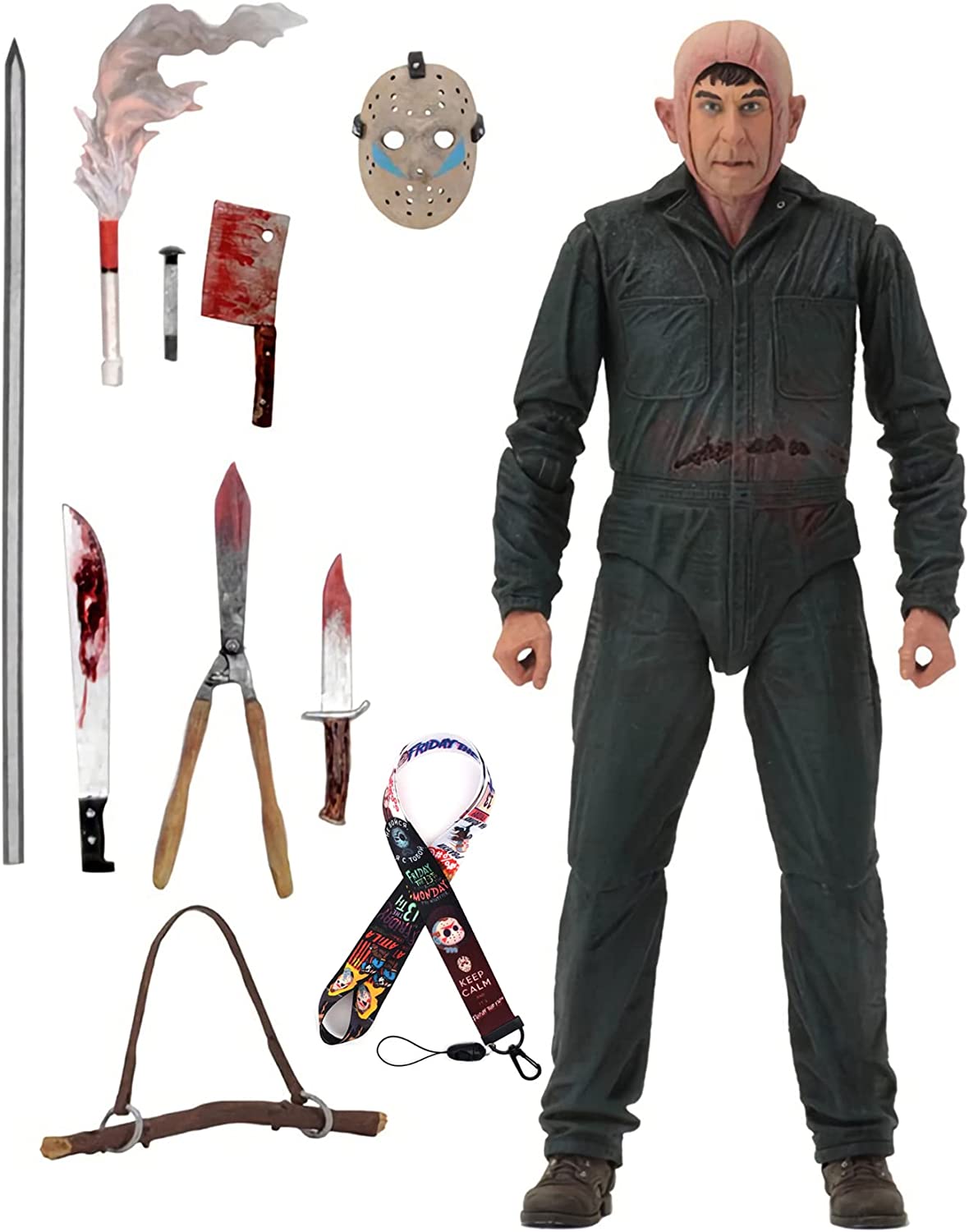 Vanlemn Friday Series of Horror Movies, Jason Part 5 Special Edition,Ultimate Roy Burns Action Figures, 7in Scale Horror Film Classic Doll Toys Gift
