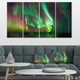 thumbnail image 1 of Green Northern Lights Aurora - Large Abstract Canvas Wall Art, 1 of 3