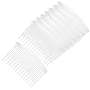 Unique Bargains Women Plastic 15 Teeth Comb Hair Pin Clip Clamp DIY Accessories Clear 8 Pcs