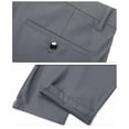 thumbnail image 3 of Chbgutlmr Dress Pants for Men Button High Waist Solid Color Suit Pants Formal Work Office Trousers Pockets, 3 of 4