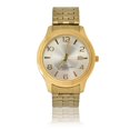 thumbnail image 1 of Montre classique avec bracelet extensible doré pour hommes, 1 of 7