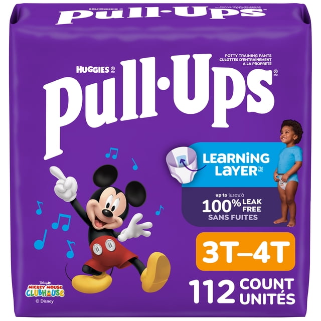 Pull-Ups Boys' Potty Training Pants, 3T-4T (32-40 lbs), 112 Count