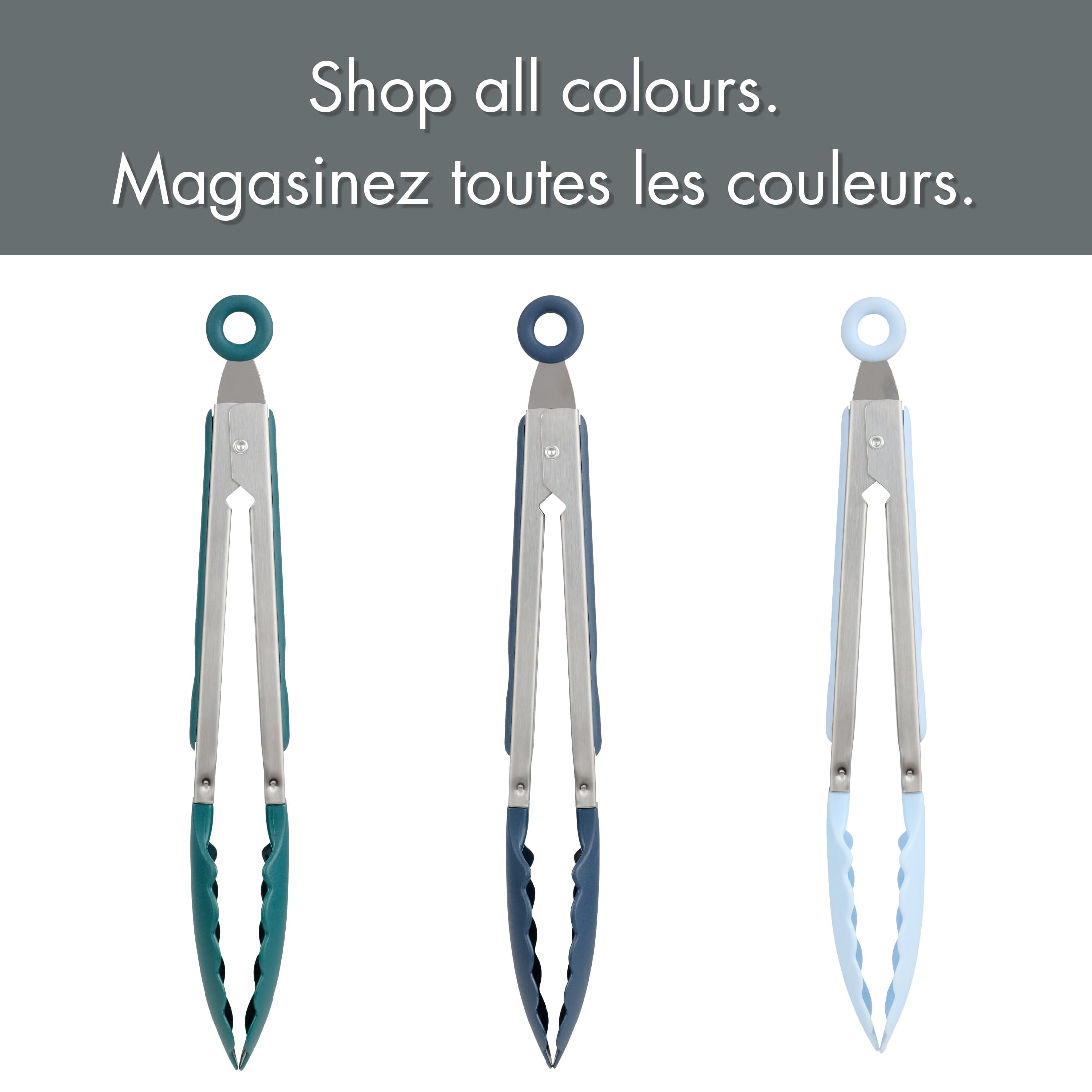 Mainstays Pinces de cuisine en nylon, ustensile de cuisine, 28 cm, vert