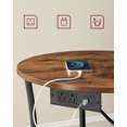 thumbnail image 4 of Table d'Appoint Ronde à 2 Niveaux, Table de Bout pour Salon, Table de Nuit pour Chambre, Beige et Noir, 4 of 6