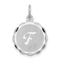 thumbnail image 1 of Pendentif Breloque Collier Monogramme Prénom Initiale Lettre F Délicat en Argent Sterling 925, 1 of 8