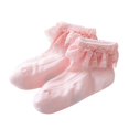 thumbnail image 2 of RXIRUCGD Boy's And Girl's Baby Solid Color Lace Socks( Pink, Size:8 Years ), 2 of 3