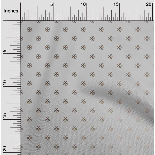 oneOone Georgette Viscose Light Gray Fabric Diamond Shape Small Sewing Craft Projects Fabric Prints By Yard 42 Inch Wide
