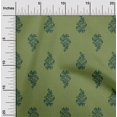 thumbnail image 1 of oneOone Cotton Cambric Fabric Leaves & Floral Block Printed Fabric 1 Yard 56 Inch Wide, 1 of 4