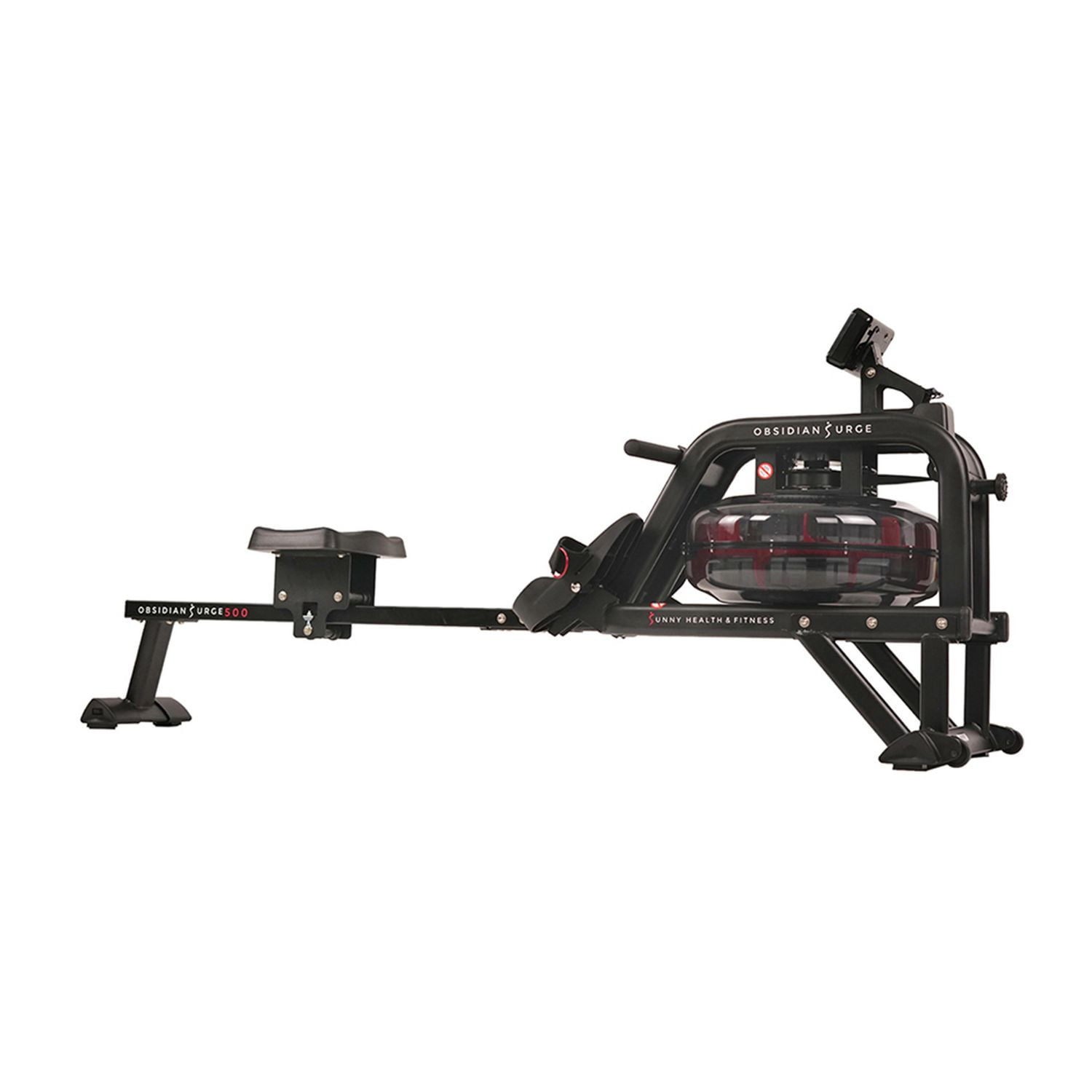 Sunny Santé et Fitness Rameur de rameur d'eau w / Moniteur LCD - Obsidian SF-RW5713