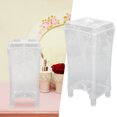 thumbnail image 3 of Cotton Pad Dispenser, Cotton Pad Holder, Makeup Cotton Organizer Container, Storage Box Container, Bottom Opening with Cover for Bathroom Vanity Countertop, 3 of 7