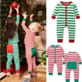 thumbnail image 2 of Pyjama Unisexe à Rayures pour Bébé Garçon Fille, Barboteuse en Coton, une Pièce, Tenue de Nuit, Ensemble de Pyjama, 2 of 4