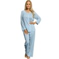 thumbnail image 1 of Velrose Lingerie Shadowline Long Sleeve Button Down Pajama Set 76283/76283X, 1 of 3