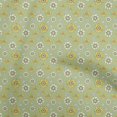 thumbnail image 1 of oneOone Georgette Viscose Light Green Fabric Floral Retro Craft Projects Decor Fabric Printed By The Yard 42 Inch Wide, 1 of 5