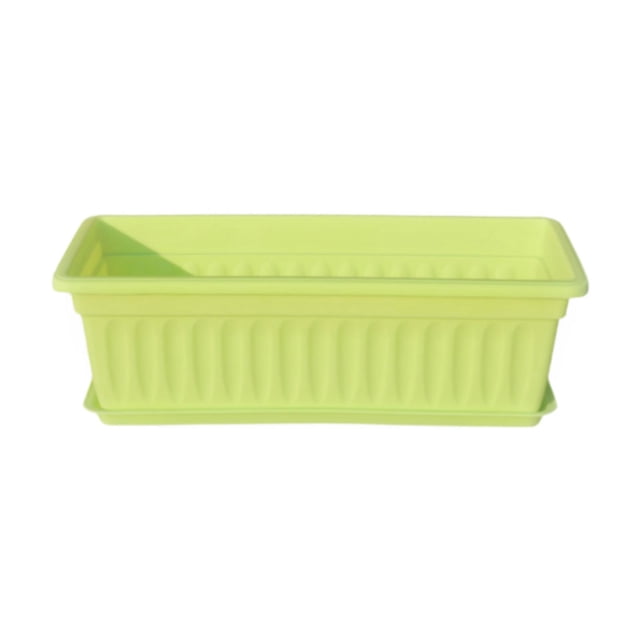 Almencla Window Box Multifunctional with Tray Flower Pot for Balcony Patio Windowsill Green