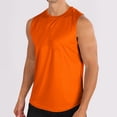 thumbnail image 1 of Jusqu'à 50 % de Rabais Horkkom Débardeur pour Homme Été Couleur Unie Col Rond Sans Manches Chandails Décontractés d'Extérieur Entraînement Chandails pour Muscles, 1 of 6