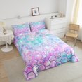 thumbnail image 4 of Erosebridal Bling Galaxy Bedding Queen Comforter Set, Abstract Geoemtry Down Comforter, Gradient Sequin print Decor, Ultra Soft, 4 of 7