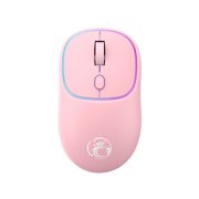 Wireless Mouse for Laptop 2.4 GHz Noiseless Design with RGB Lights USB Receiver Rechargeable Built-in 300 mAh Battery Compatible with Windows and macOS