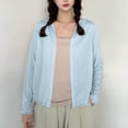 thumbnail image 3 of Womens Lightweight Summer Cardigan Rash Guard Long Sleeve Cover Up Open Front Wrap Cover Up Loungwear Sun Shawl, 3 of 7