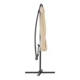 thumbnail image 4 of CorLiving 9.5ft Tilting Cantilever Outdoor Patio Umbrella with Steel Frame and 8 Support Arms, Warm White, 4 of 10
