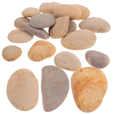 AMERTEER 20Pcs Painting Rocks River Rocks Crafts Stones Smooth Natural Stones For Diy Crafts