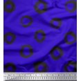 thumbnail image 1 of Soimoi Blue Heavy Canvas Fabric Line & Circle Geometric Fabric Prints By Yard 58 Inch Wide, 1 of 3