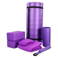 thumbnail image 1 of BalanceFrom Ensemble Complet de Yoga 7 Pcs avec Tapis Extra Épais 71” x 24” x 1”, Violet, 1 of 12