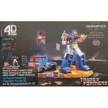 4D Build: Transformers Optimus Prime et Camion Trousse de Modèle 3D Casse-Tête