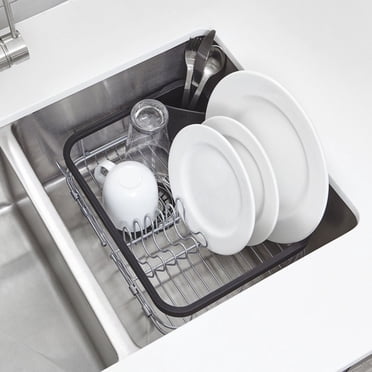 Umbra Sinkin Dish Drying Rack,Black/Nickel