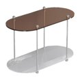 thumbnail image 1 of simhoa 2 Layer Bathroom Storage Rack Shower Shelf Makeup Organizer Counter Vanity Clear Brown, 1 of 5