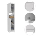 thumbnail image 4 of TUHOME Ibis Linen Cabinet  Engineered Wood Storage Cabinets in  White, 4 of 9