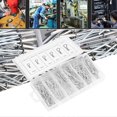 thumbnail image 4 of Kit d'Assortiment de Goupilles de Cotter, 150 Pcs Goupilles de Tracteur Goupilles de Cotter en Acier Haute Résistance Type R, 4 of 7