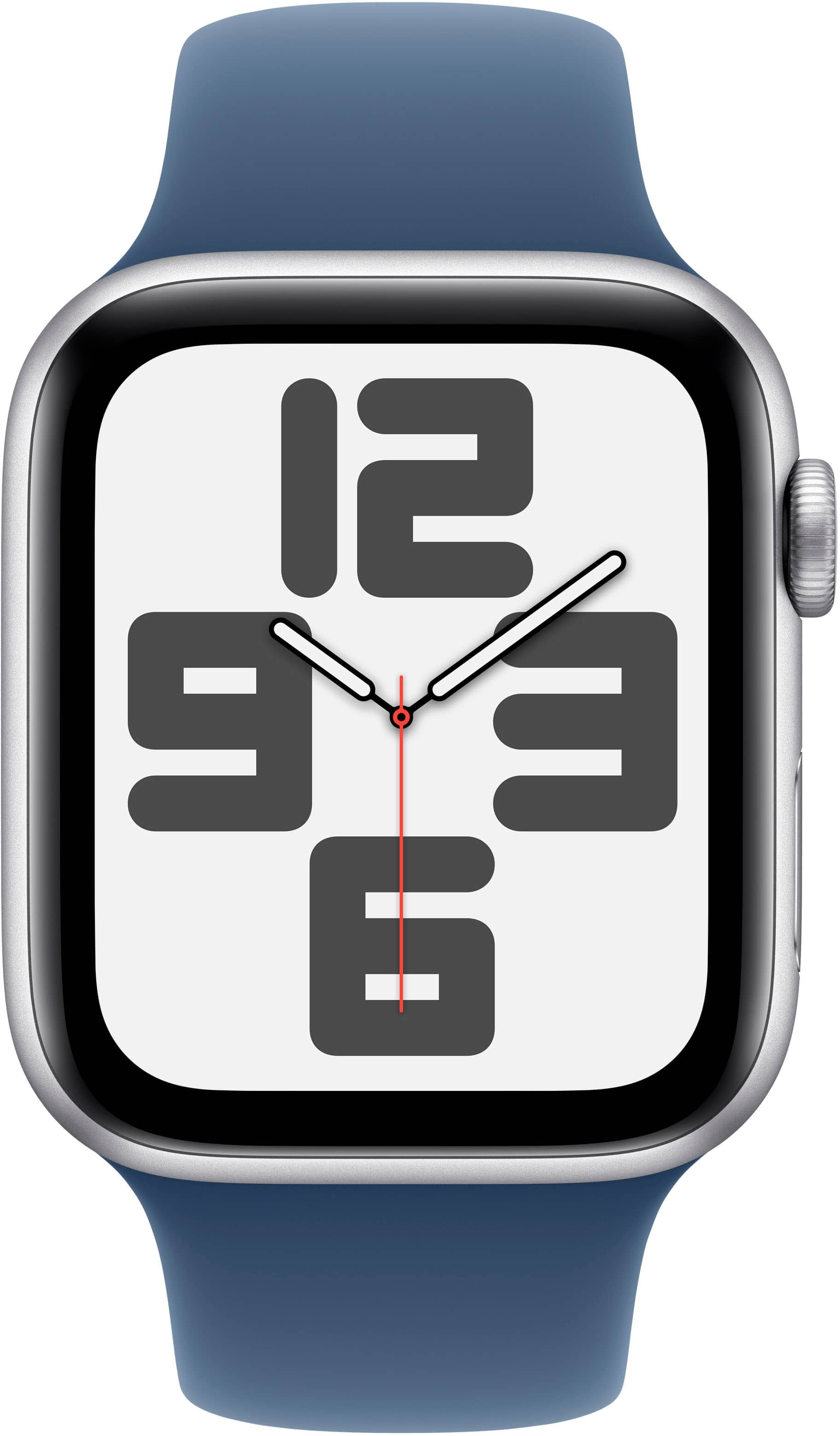 Apple Watch SE2 40mm GPS boîtier aluminium argent avec bracelet sport denim M/G