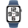 thumbnail image 2 of Apple Watch SE2 44mm GPS Silver Aluminum Case with Denim Sport Band S/M, 2 of 3