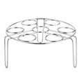 thumbnail image 1 of Steaming Rack for Air Fryer, Stainless Steel Fryer Rack, Multi-Purpose Steamer Accessories for Double Basket Fryers, Dishwasher Safe Cooking Stand, 1 of 8