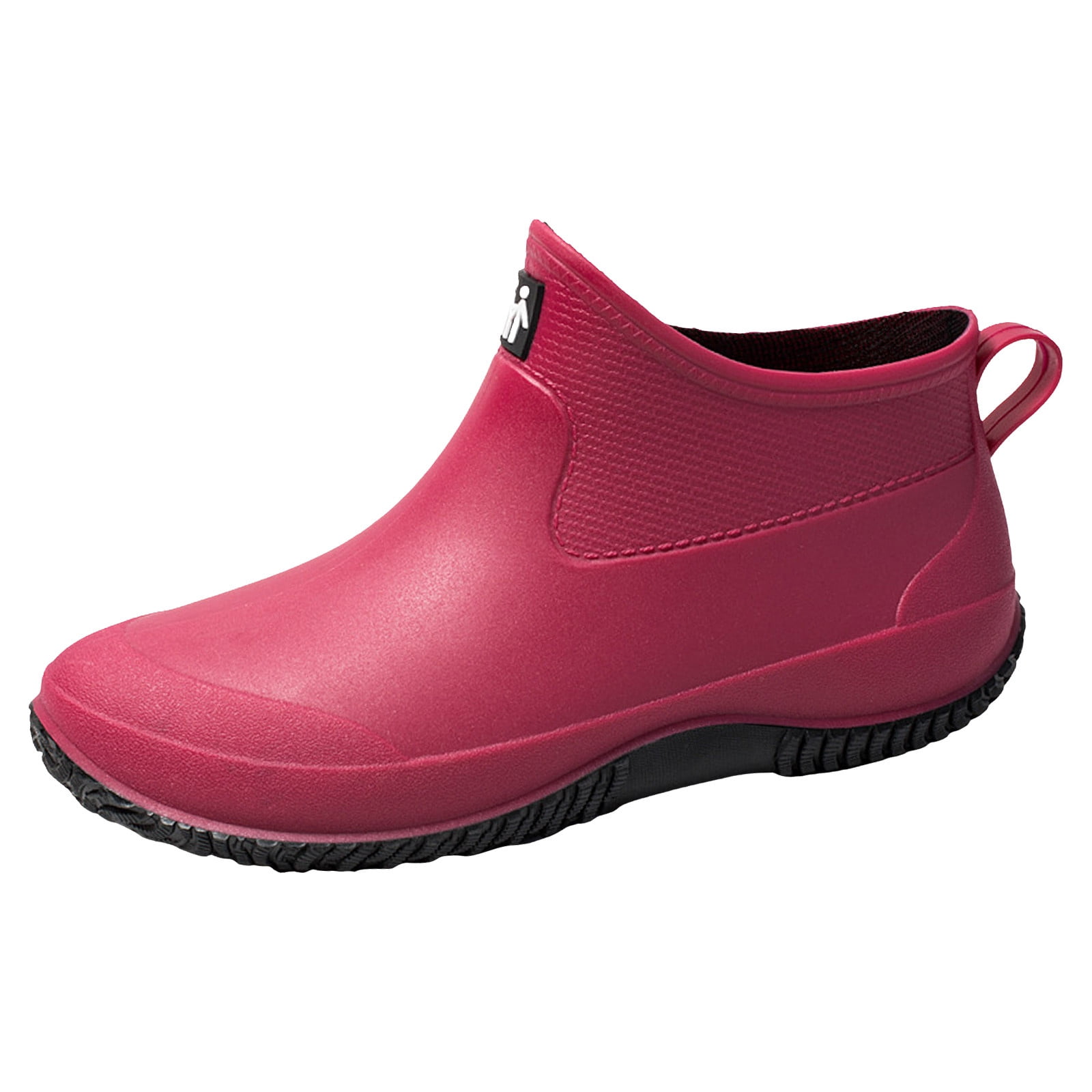 Kcodviy Slip Women's Rain Shoes Slip Boots Men Korean Version Solid Color Slip on Work Shoes for Women Short Tube Women's Water Boot Winter for Men Shoes