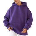 thumbnail image 2 of IMENGL Hoodies oversized sweatshirts pullover, Purple M, Size M-XL, 2 of 7