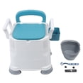 thumbnail image 2 of Commode Chair, Wide Armrest Stable  Bucket Lid Bedside Commode Toilet Non Slip Bottom 3 Height Adjust  for Seniors for Daily Use Hard  Ring,Soft  Ring, 2 of 7