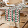 thumbnail image 1 of Leutsin Chemin de Table de Noël Rouge, Décorations de Noël Chemin de Table, Serviette de Noël Brodée Nappe, Nappe de Table à Thé Nappe de Table à Manger Housse de Commode Noël Nouvel An Tissus Décoratifs, 1 of 6