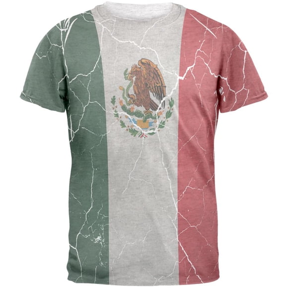 Cinco De Mayo Distressed Mexican Flag Mens T Shirt