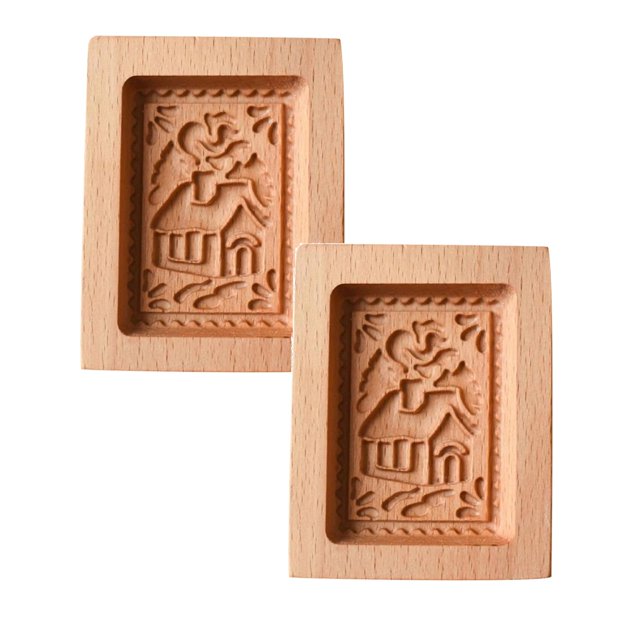 Oleegame 2PC Cookie Mold Cookie Molds Provences Rose Cookie Stamp Embossing Molds Craft Decorating Baking Tool