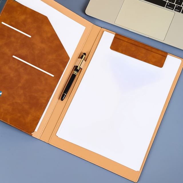 Yhmxh Office Supplies Office Desk Accessories Office Organizer Desk Organizers Multi-function Business Folder Leather Manager Splint Magnet Contract Folder Business Contract Book