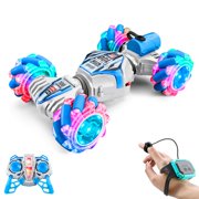 YIMWNYI Remote Control Stunt Car, 4WD RC Climbing Car, Gesture Sensor Vehicle, Rotating Car with Lights and Spray, Ideal Gift for Holidays, Fun Ride-On Toy