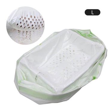 7Pcs Cat Litter Tray Liners with Drawstring Cat Litter Cat Litter Box Bags with Filter Holes