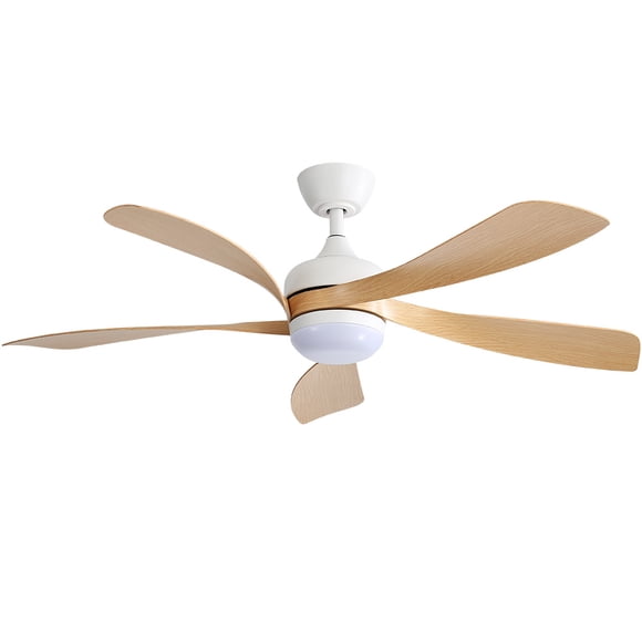 Sofucor Ceiling Fan with Light Remote: 52 inch Modern Bedroom Fans with Dimmable Tri-Color Temperature LED - Quiet Reversible DC Motor - Indoor Outdoor Paito Use