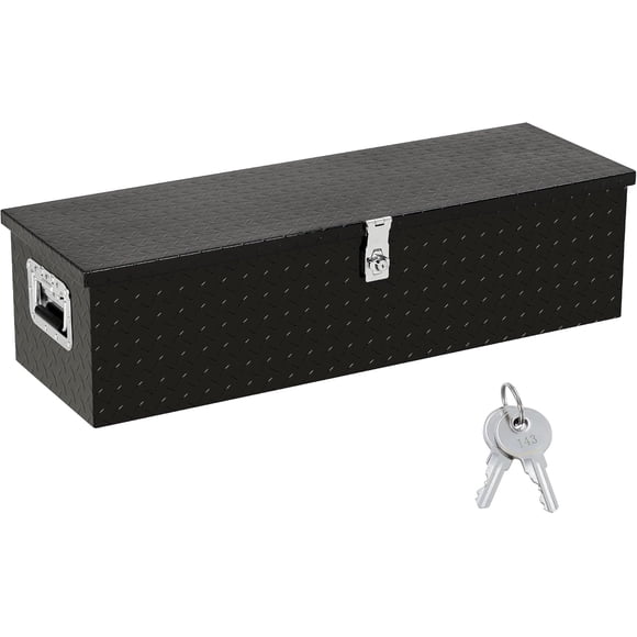 Ourlova 39"x13" Heavy Duty Truck Bed Tool Box, Aluminum, Waterproof Storage, Lock & Keys, Black